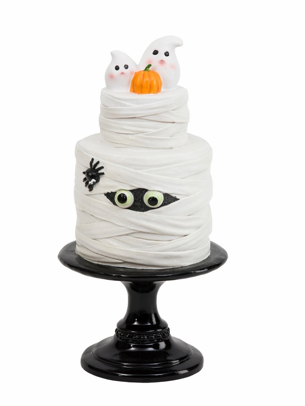 White Mummy cake decoration with Ghosts and Pumpkin 19’tall brand new, so cute